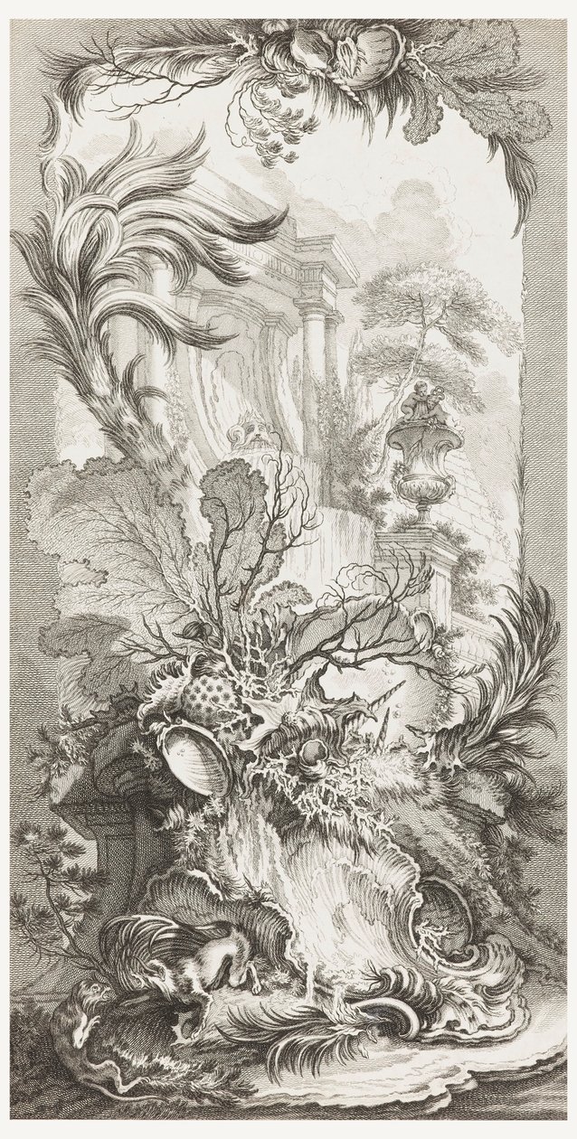 Rocaille (rokokodesign), i Nya delar för skärmar (Nya koncept för skärmar) av François Boucher