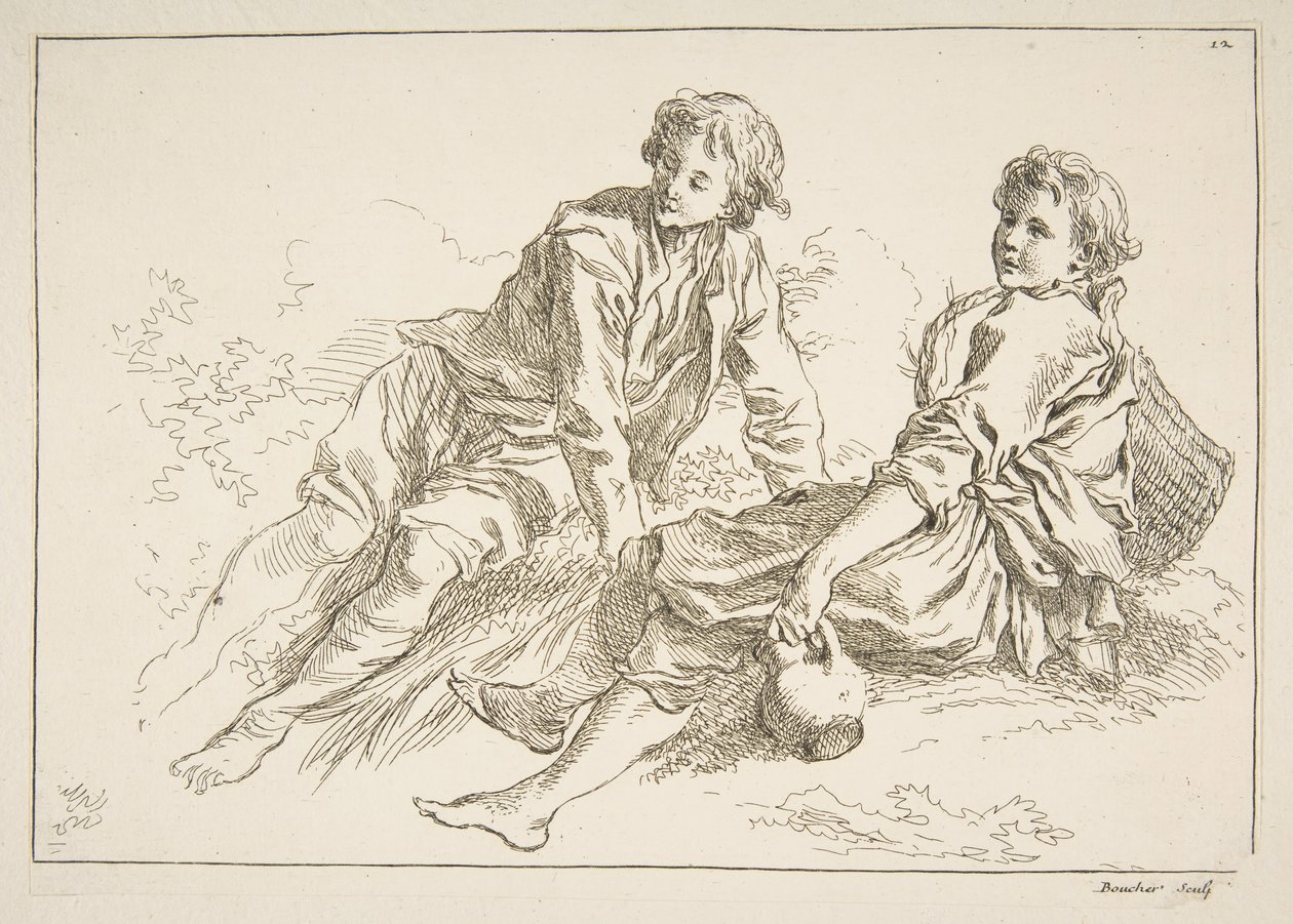 Skissblad, 1753. av François Boucher