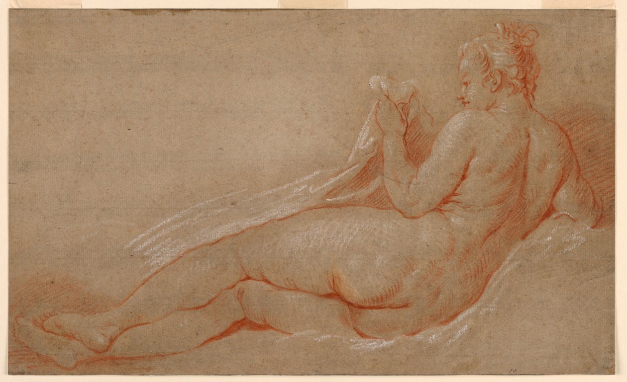 Studie för liggande naken av François Boucher