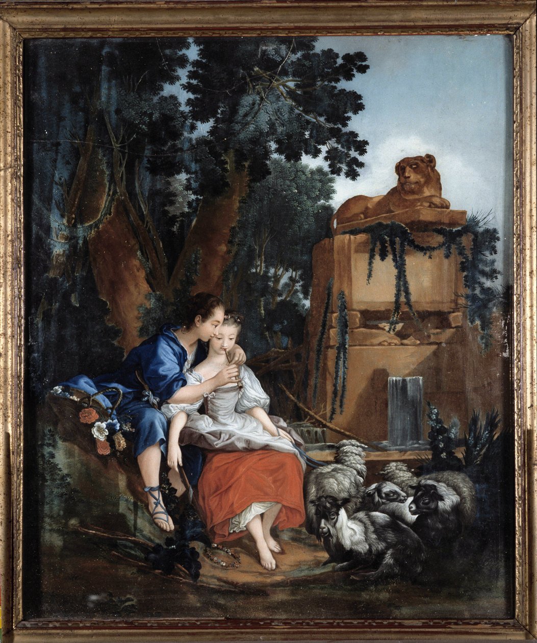Flöjten lecon av François Boucher