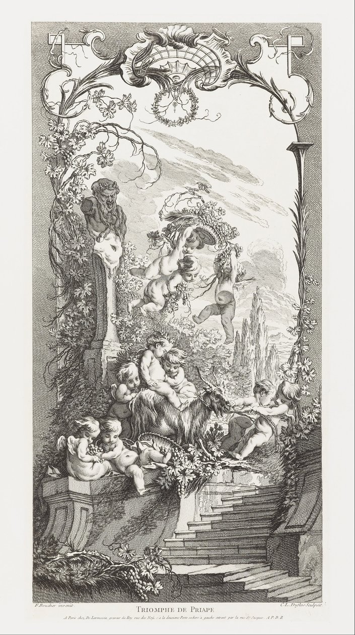 Triumph of Priapus in New Pieces for Screens (New Concepts for Sc av François Boucher