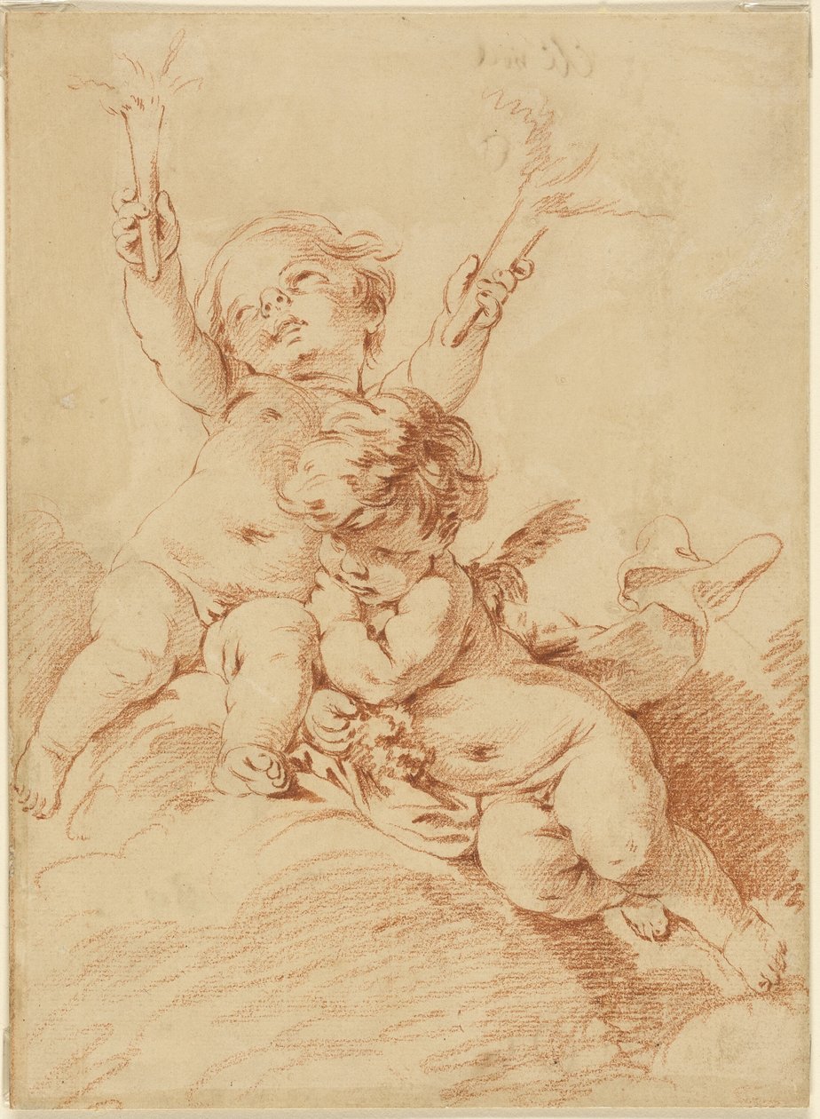 Två Putti av François Boucher