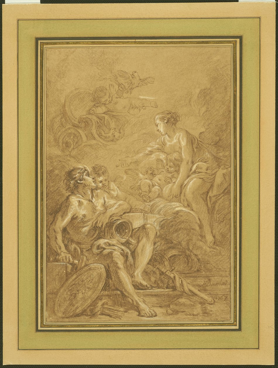 Venus beordrar Vulcan att göra vapen åt Aeneas av François Boucher