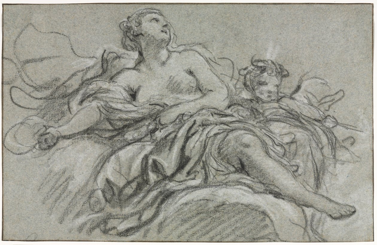 Venus och Amor, andra eller tredje kvartalet 1700-talet. av François Boucher