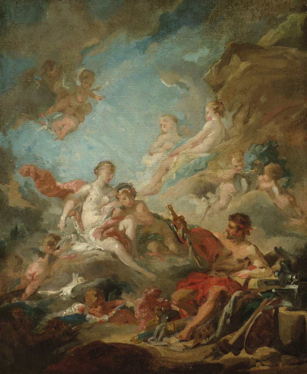 Venus i Vulcans verkstad, 1757 av François Boucher