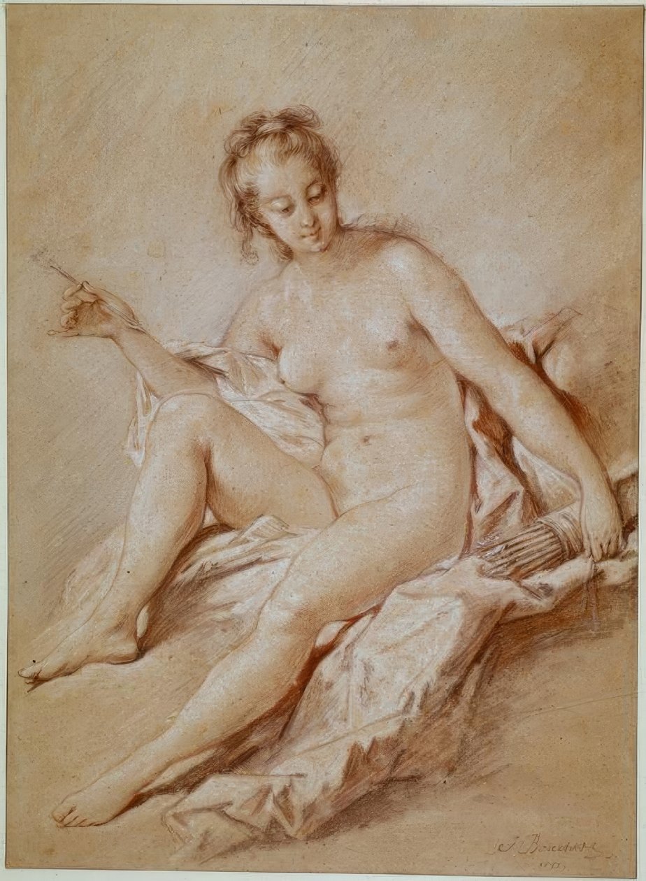 Venus med pil och koger av François Boucher