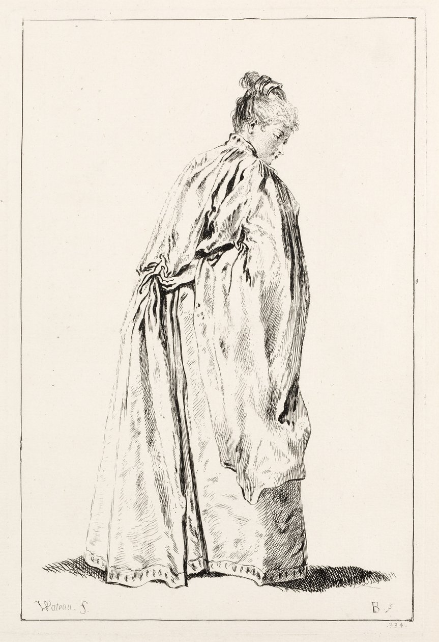 Kvinna Stående. av François Boucher