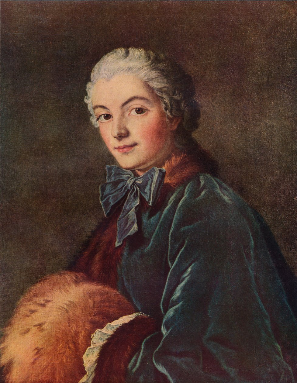 Ung dam med en muff, c1750, 1938 av François Boucher