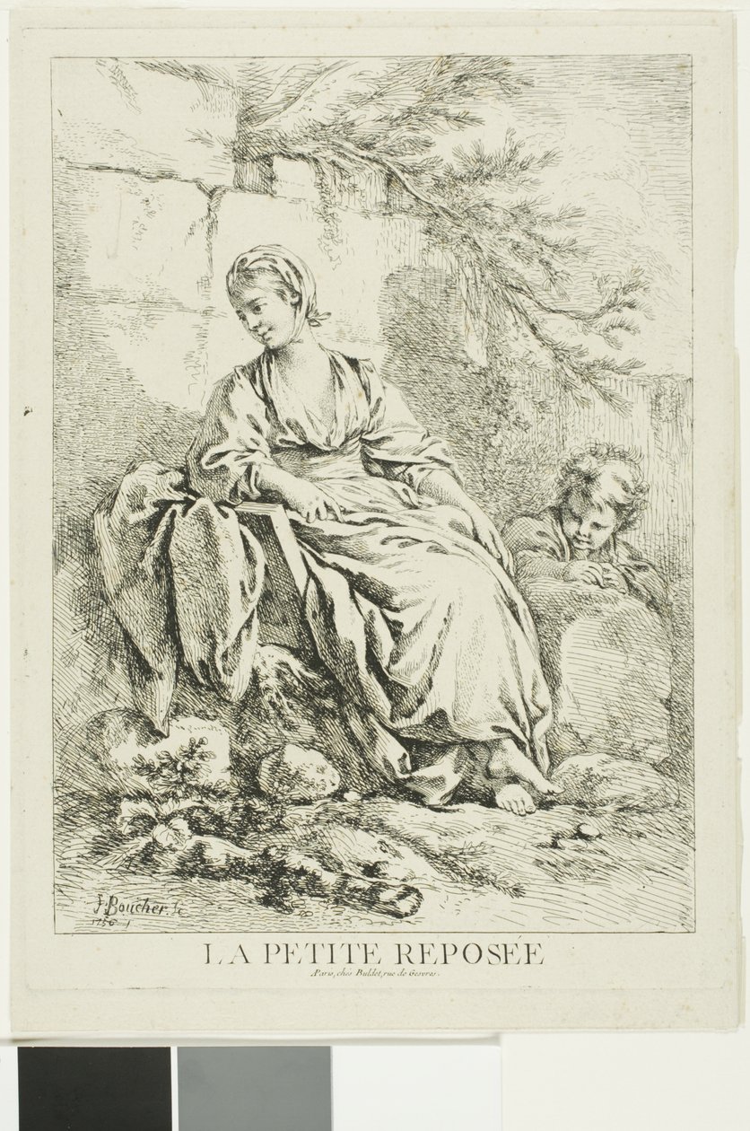 Ung kvinna som vilar av François Boucher
