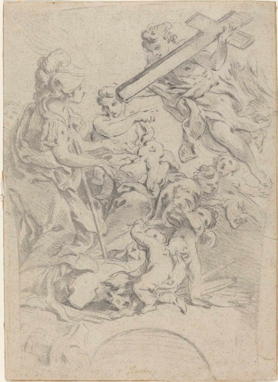 Tro och kärlek av François Boucher after Giovanni Battista Gaulli