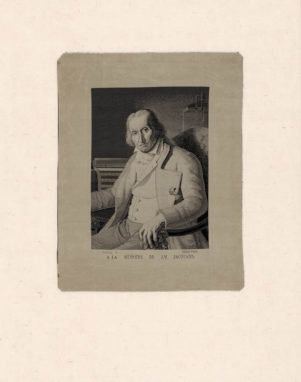 Porträtt av Joseph Marie Jacquard (1752-1834) av François Carquillat