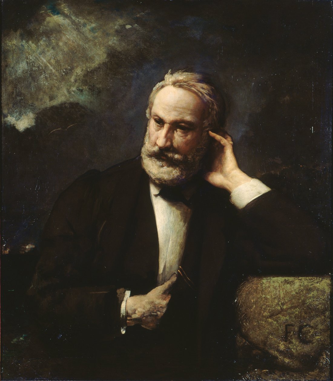 Porträtt av Victor Hugo 1802-1885, ca 1868. av François Chifflart