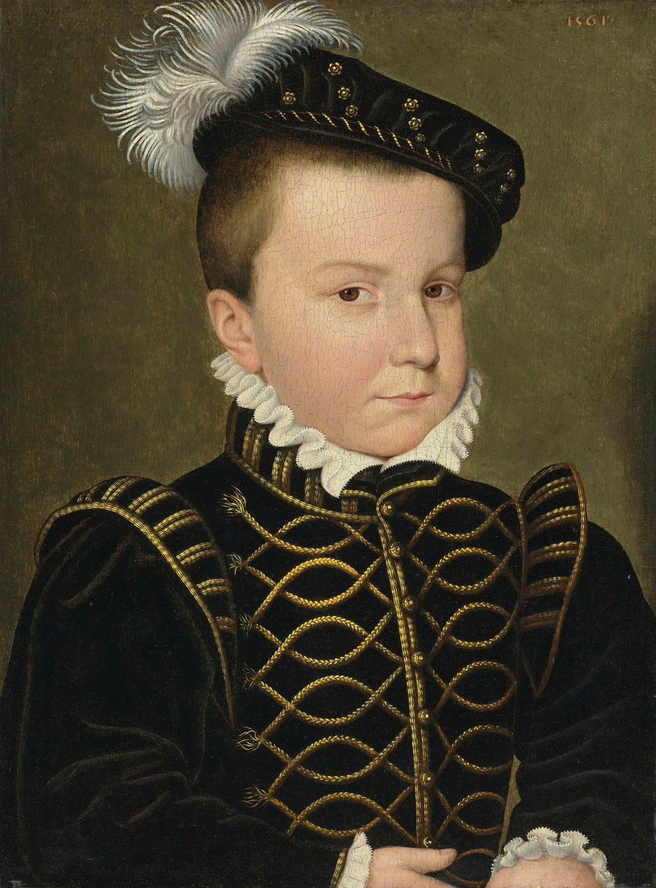 Porträtt av Hercule-François, hertig av Alençon och Anjou (1555-1584) av François Clouet