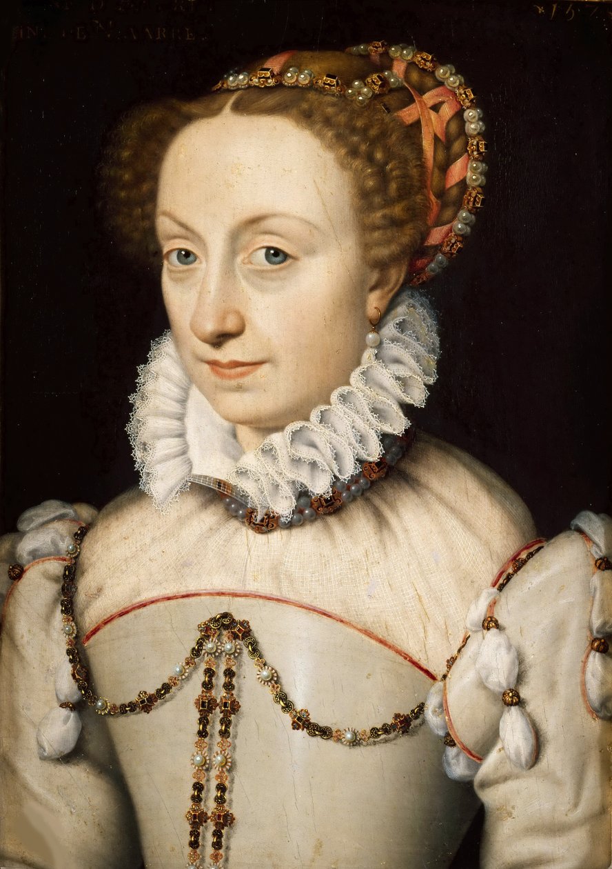 Porträtt av Jeanne III av Navarra 1528-1572, 1570. av François Clouet