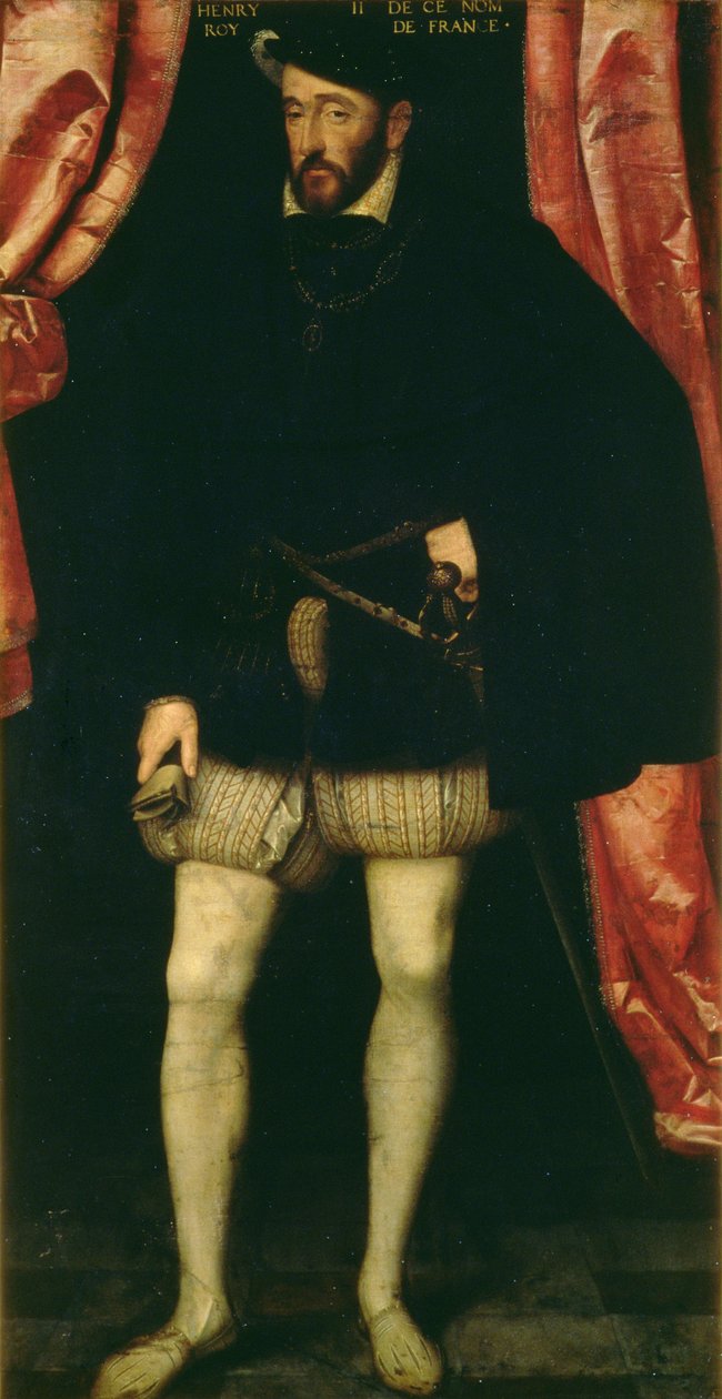 Porträtt av kung Henri II av Frankrike (1519-59) av François Clouet