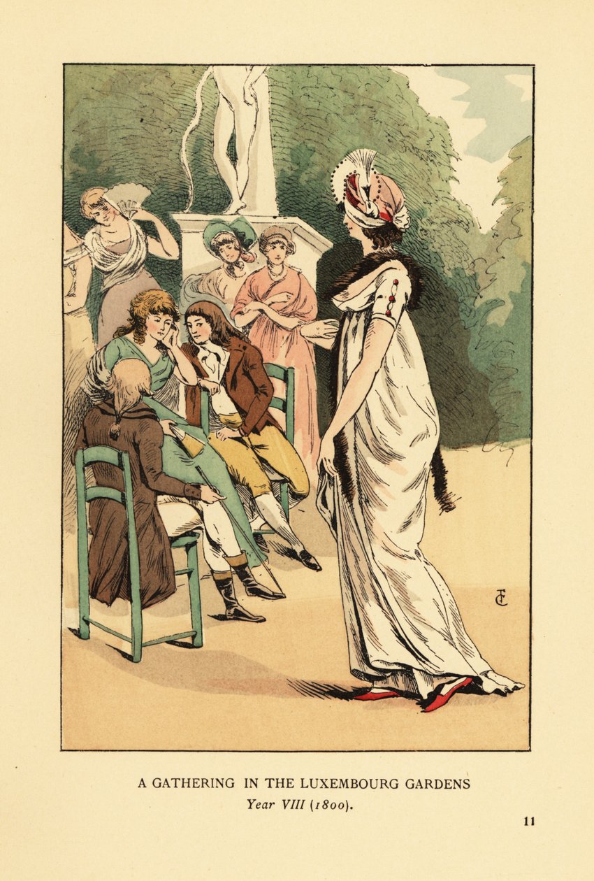 En sammankomst i Luxembourgträdgården, år VIII av François Courboin