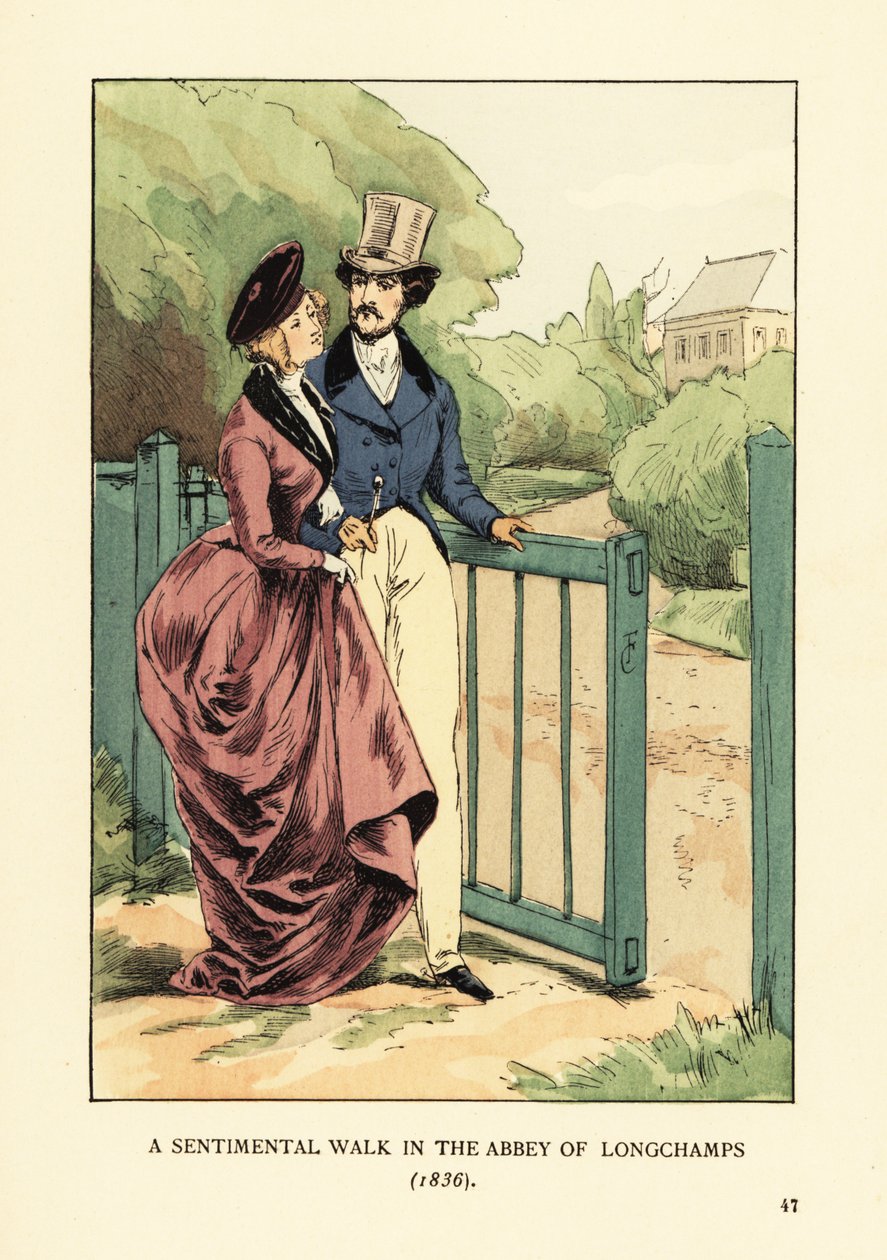 En sentimental promenad i Abbey of Longchamps av François Courboin