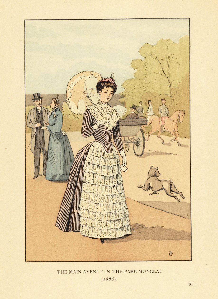 Huvudgatan i Parc Monceau av François Courboin