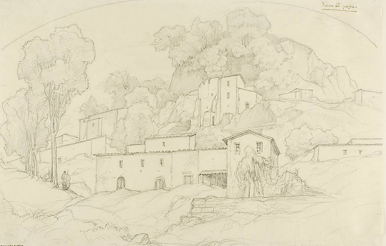 Rocca di Papa av François Edouard Bertin