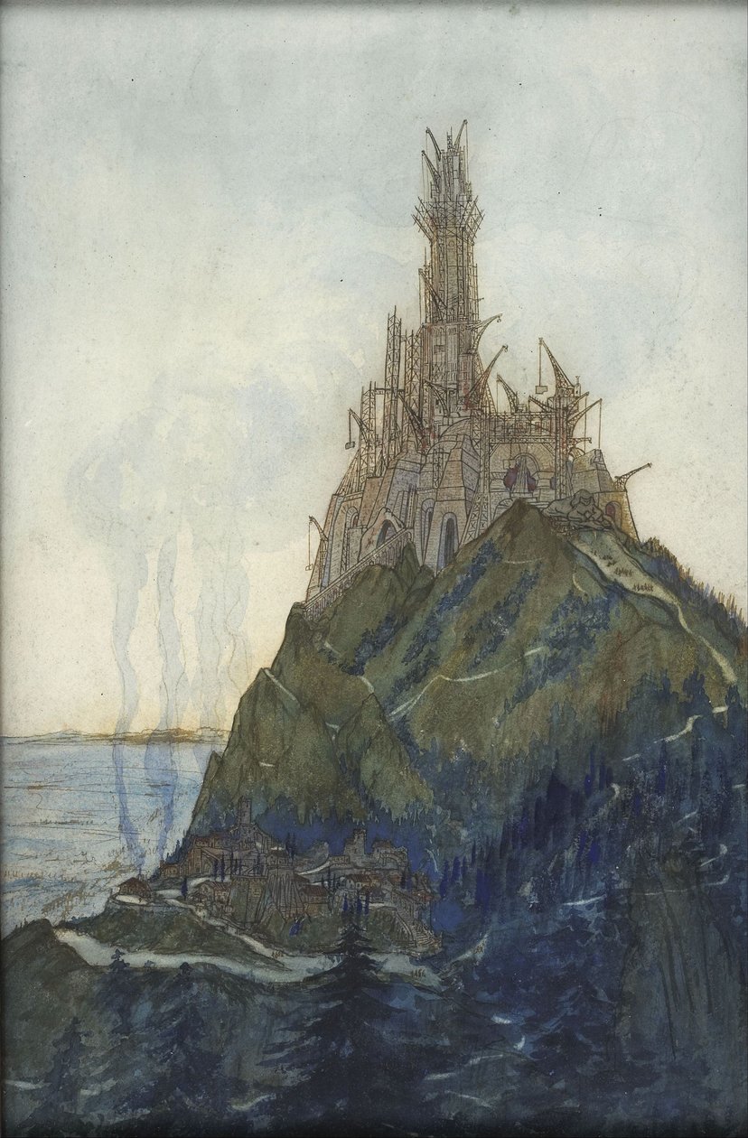 Tankens tempel, tillägnad Beethoven, under uppbyggnad, 1897-1914 av François Garas