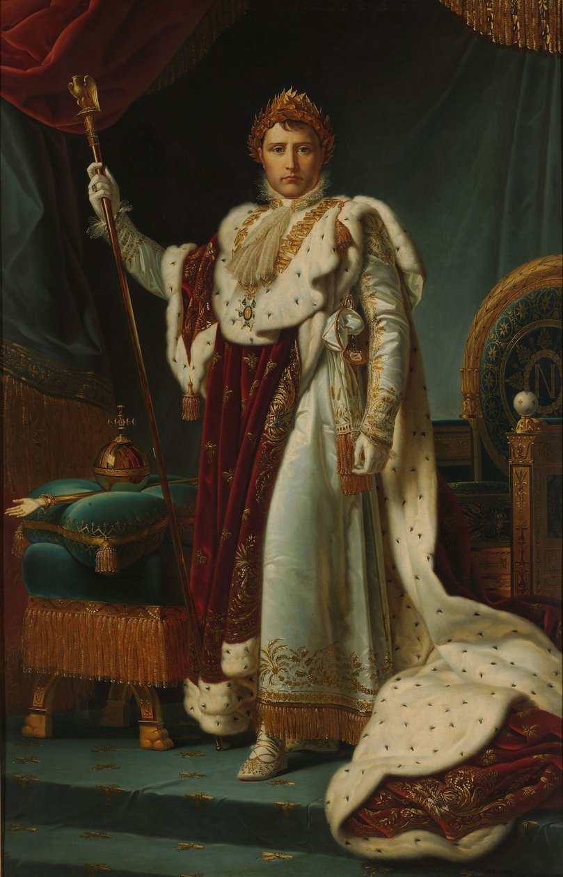 Porträtt av kejsar Napoleon I Kejsar Napoleon I i kröningsdräkt, 2 december 1804 av François Gérard (workshop of)