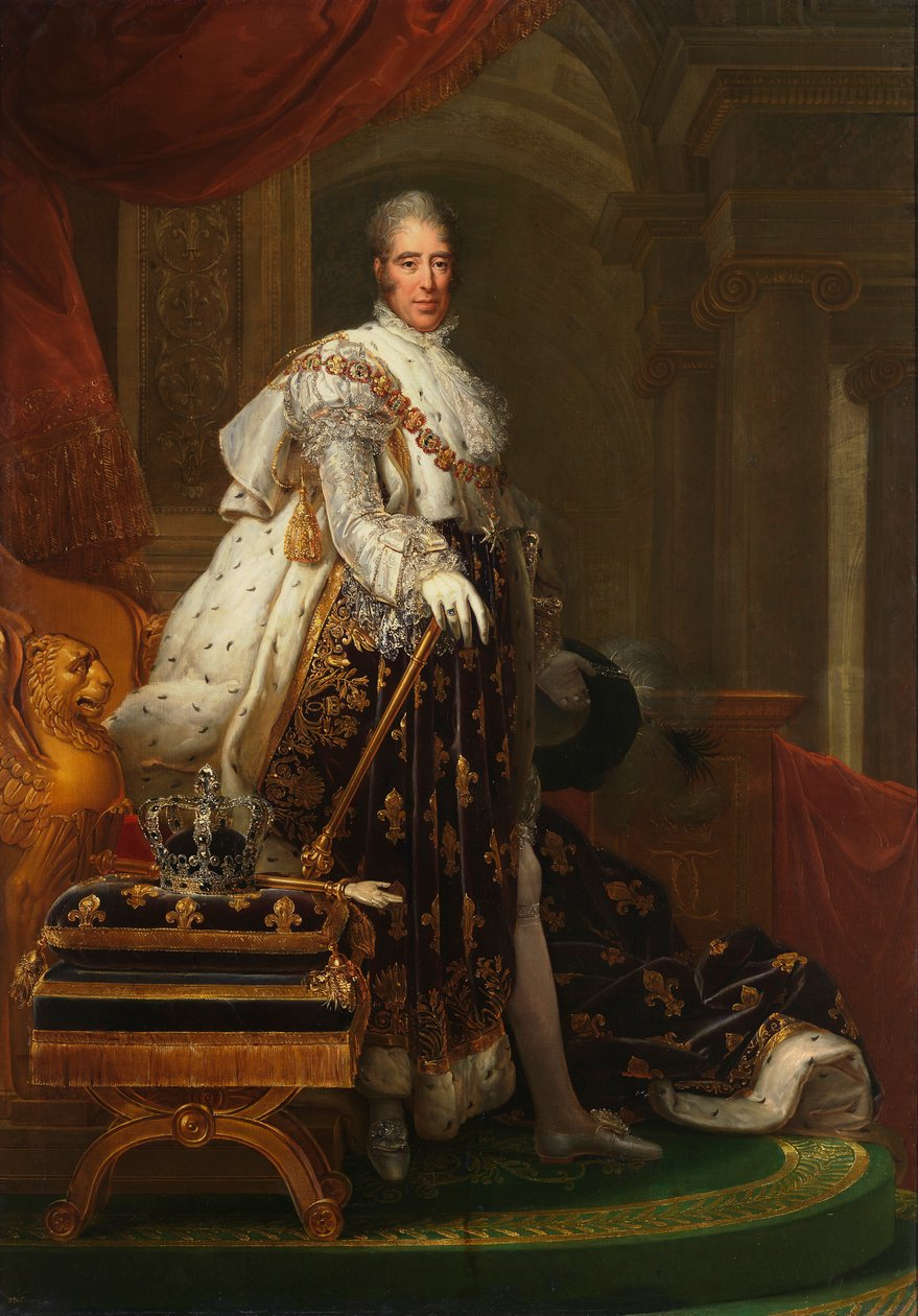 Franska: Charles X en habits de sacre Charles X av Frankrike av François Gérard