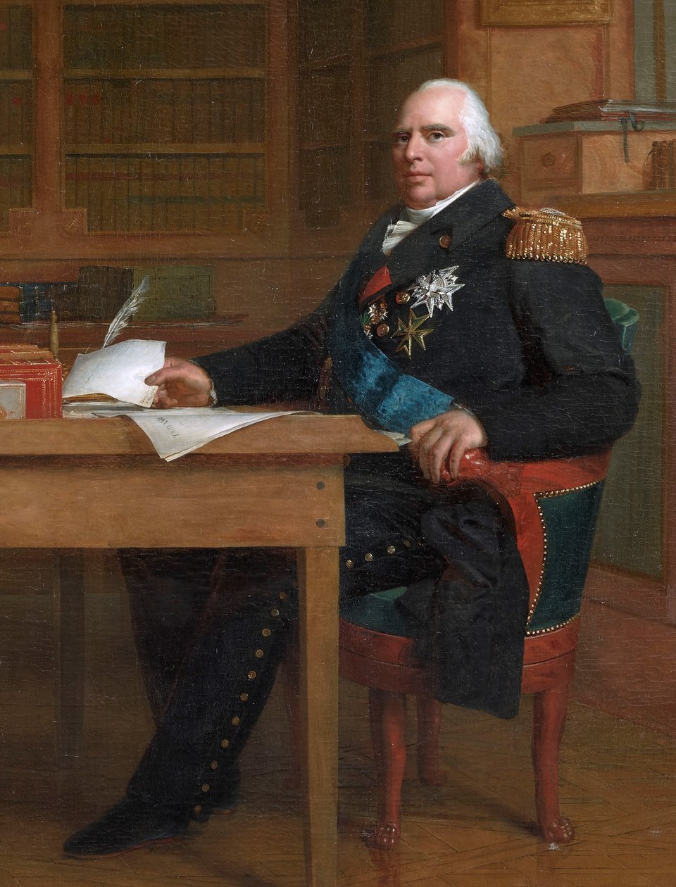 Kung Ludvig XVIII i sitt arbetsrum i Tuilerierna av François Gérard