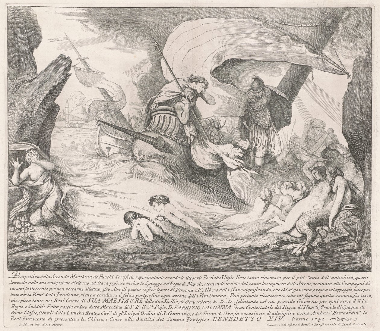 Seconda Macchina för Chinea 1742: Ulysses och sirenerna av François Hutin