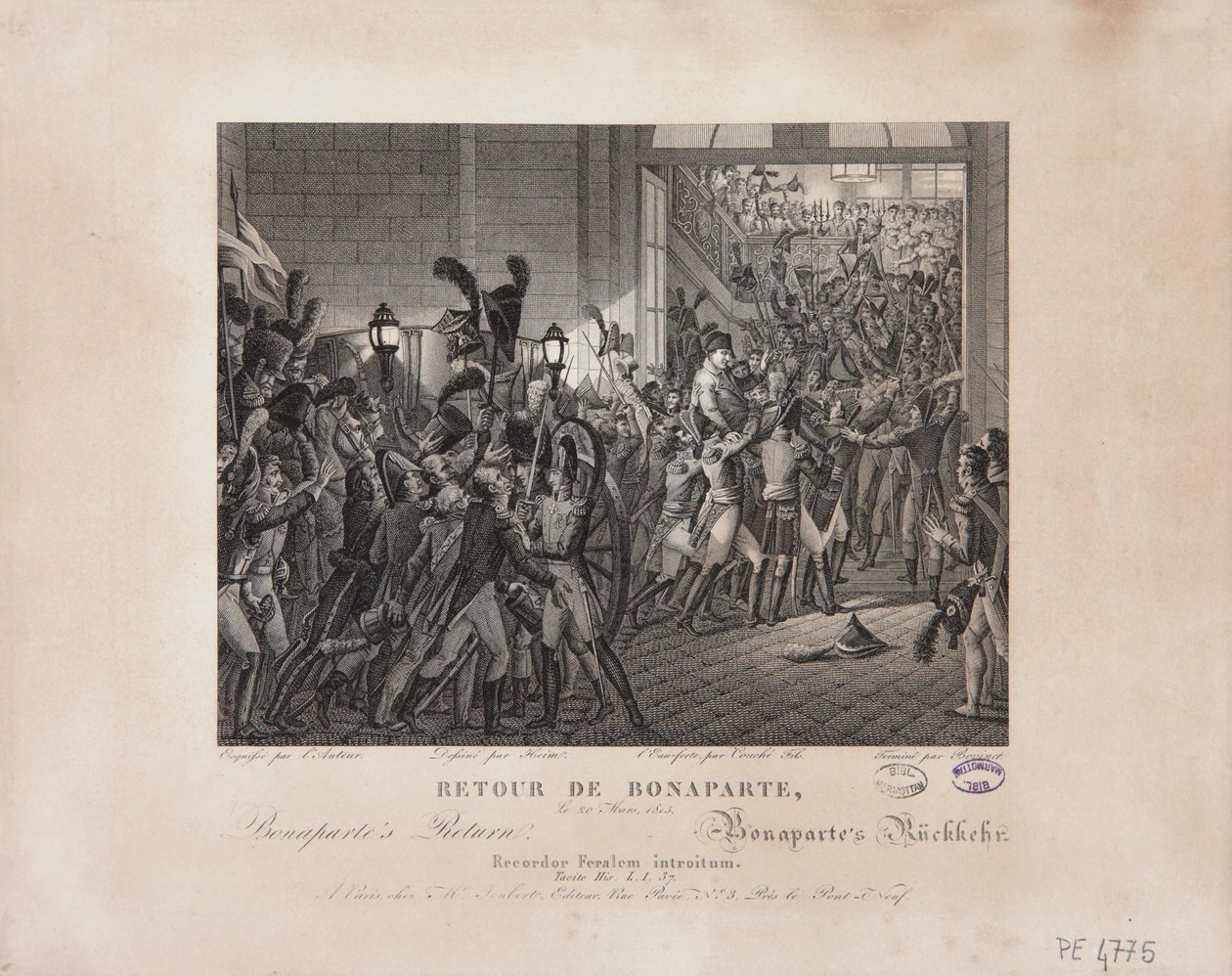 Bonapartes återkomst, 20 mars 1815, c.1820 av François Joseph Heim