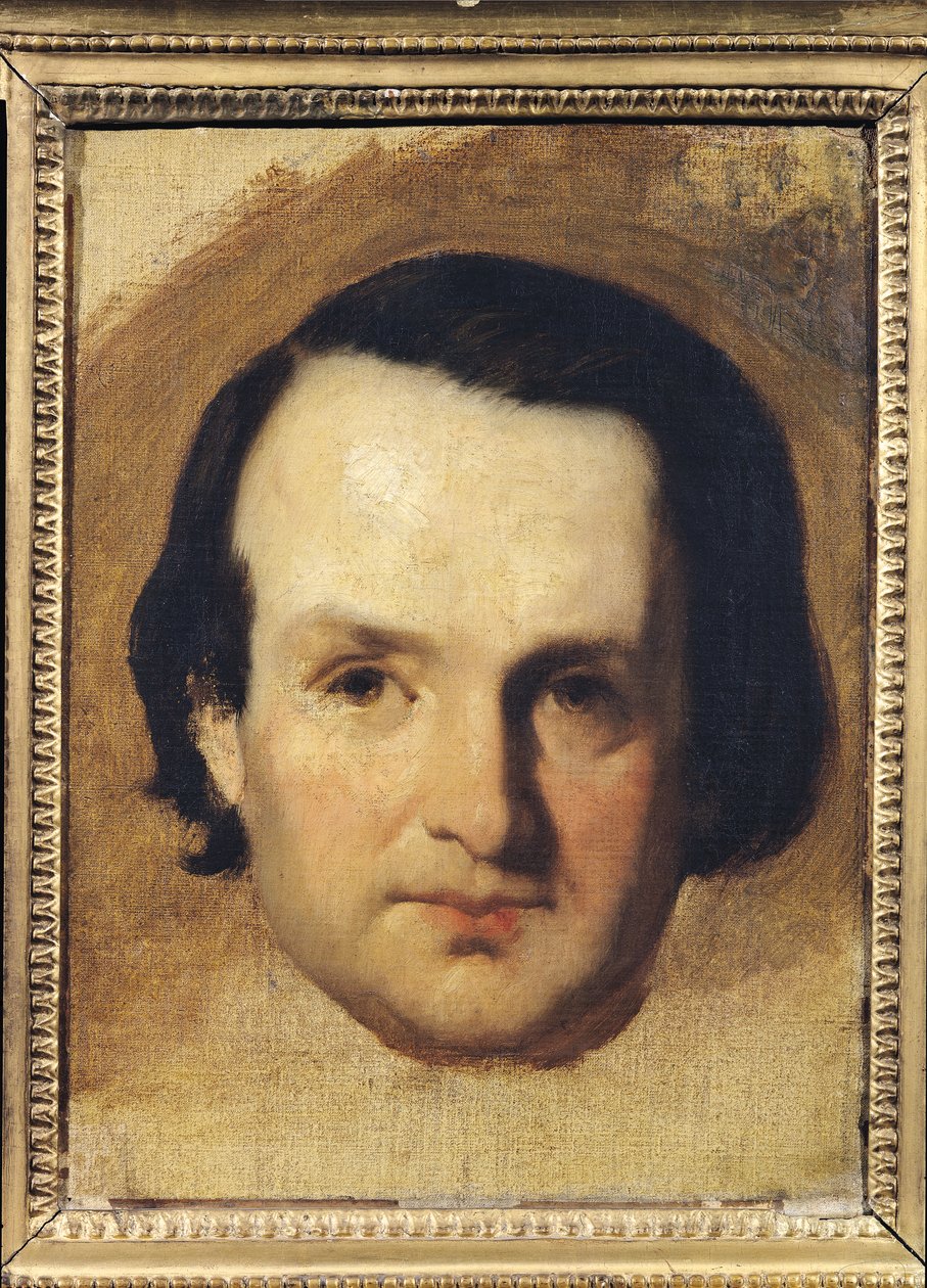 Studie till ett porträtt av Victor Hugo (1802-85) c.1836 av François Joseph Heim