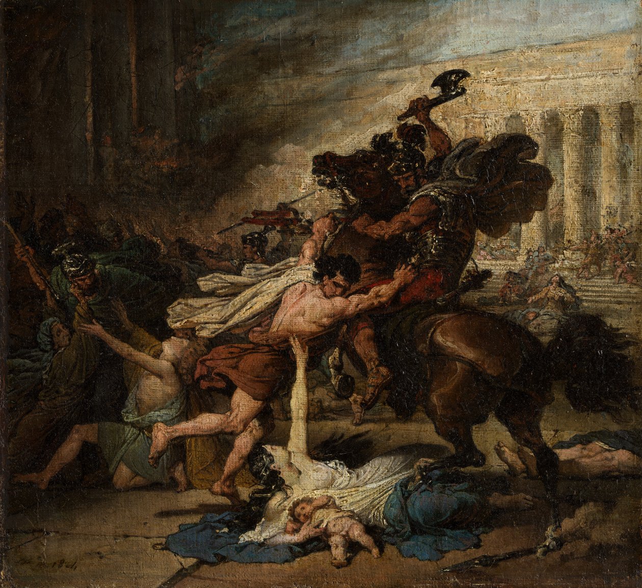 Plundringen av Jerusalem av romarna, 1824. av François Joseph Heim