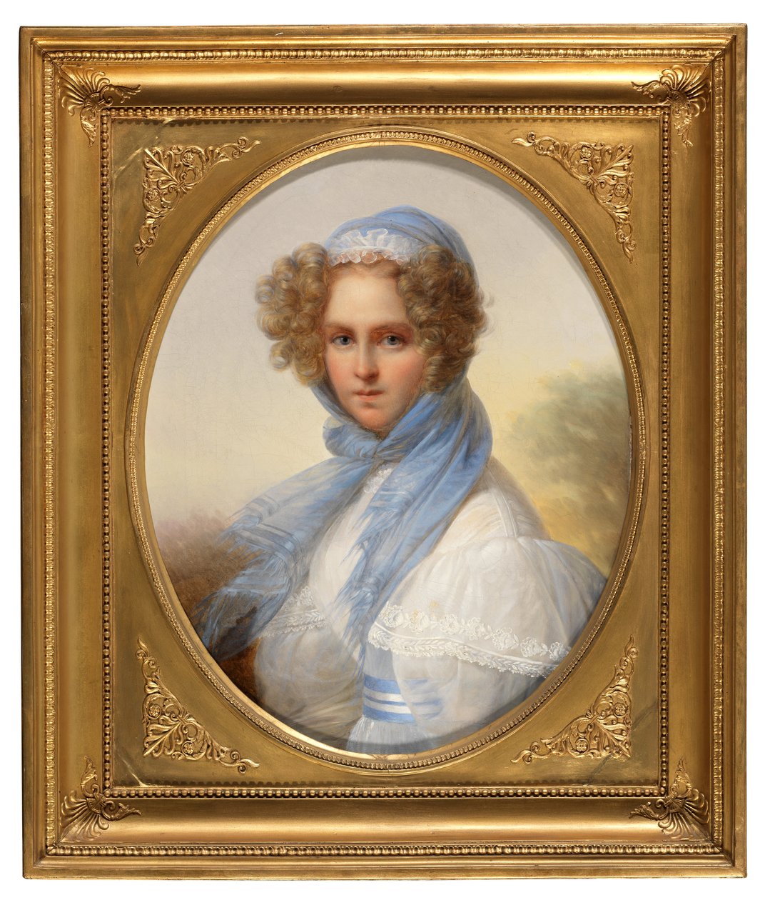 Porträtt av Miss Kinsoen (olja på duk) av François Joseph Kinsoen