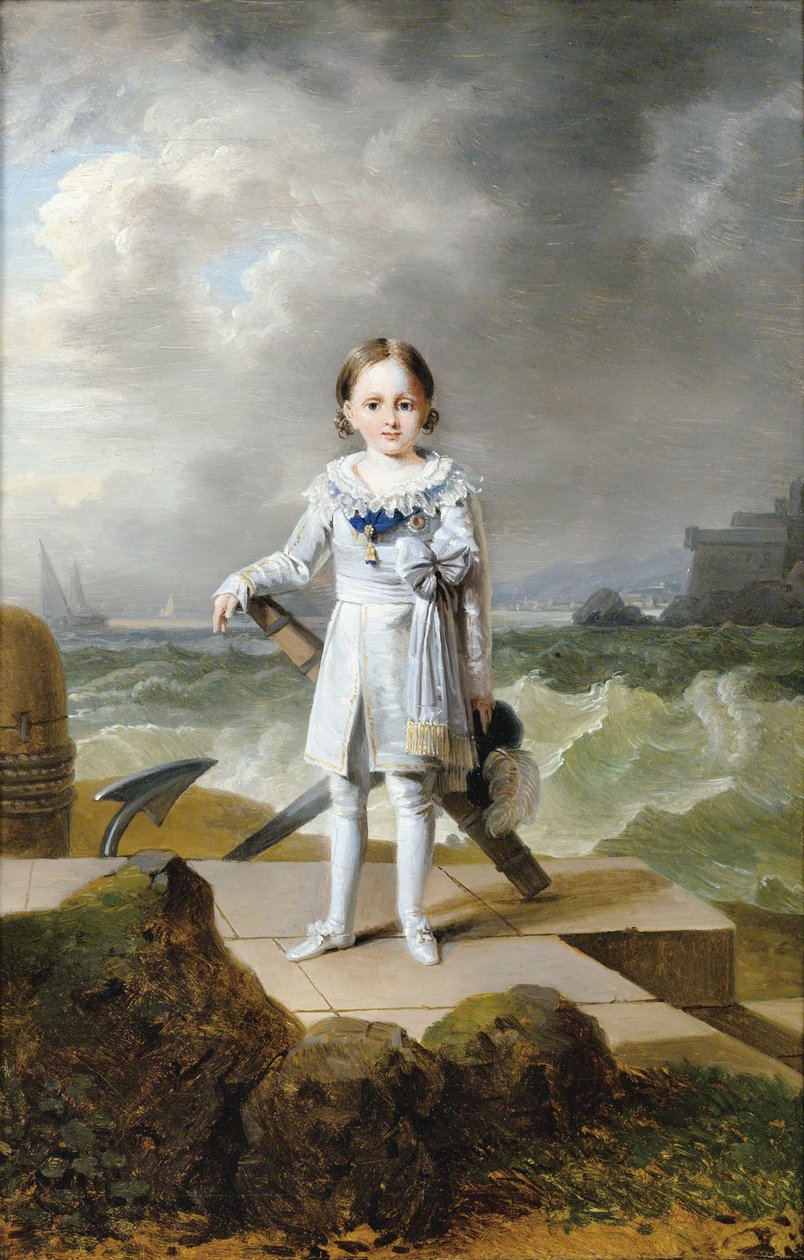Porträtt av prins Napoleon Louis Bonaparte 1804-1831, ca. 1810 av François Joseph Kinson