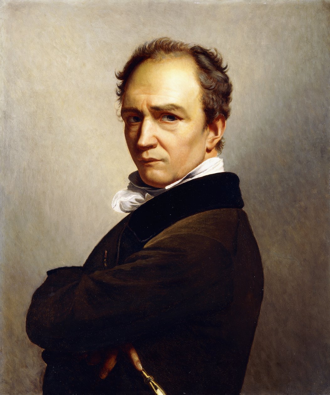 Porträtt av konstnären som håller en penna, av François Joseph Navez