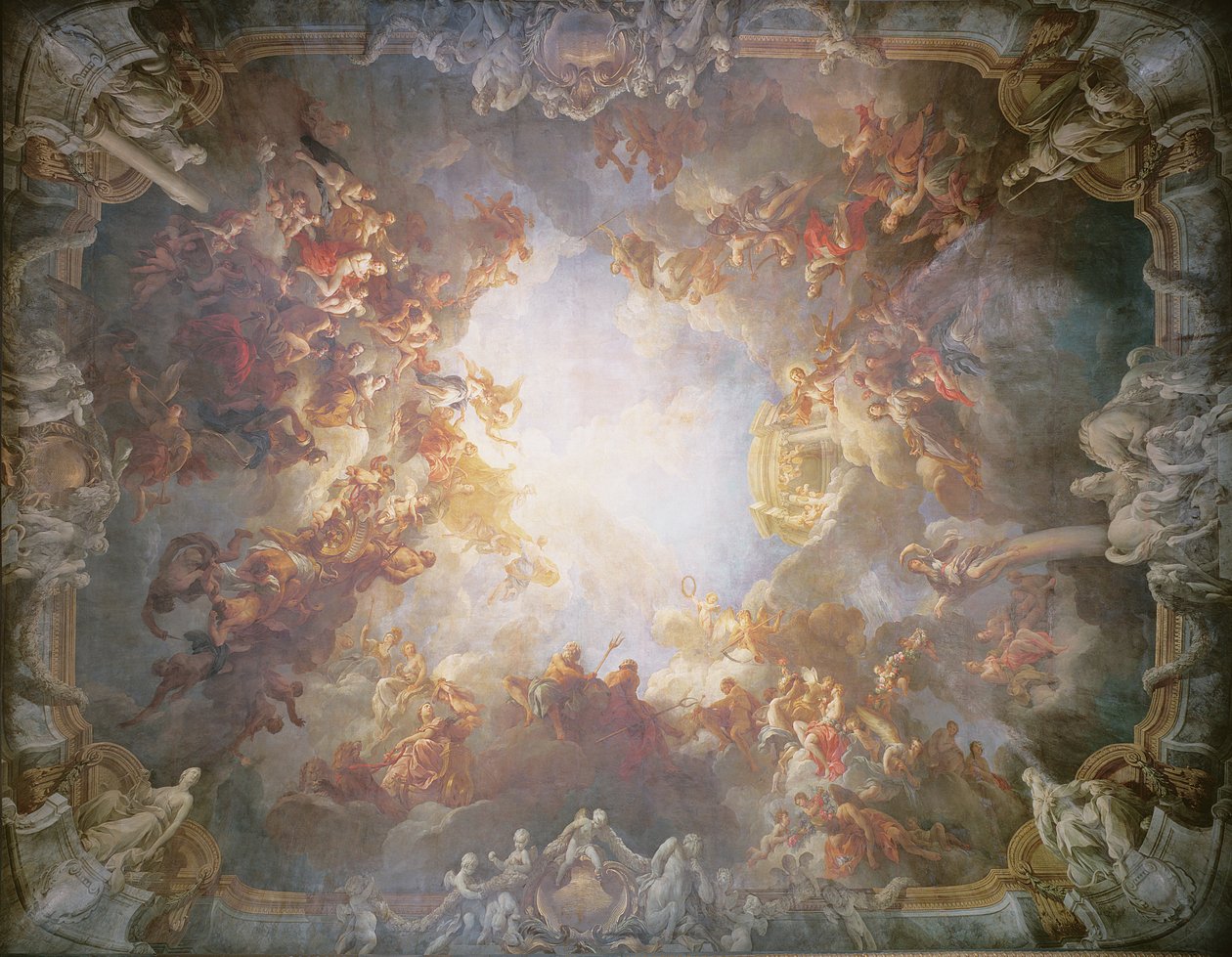 The Apotheosis of Hercules, från taket på The Salon of Hercules, 1733-6 av François Lemoyne