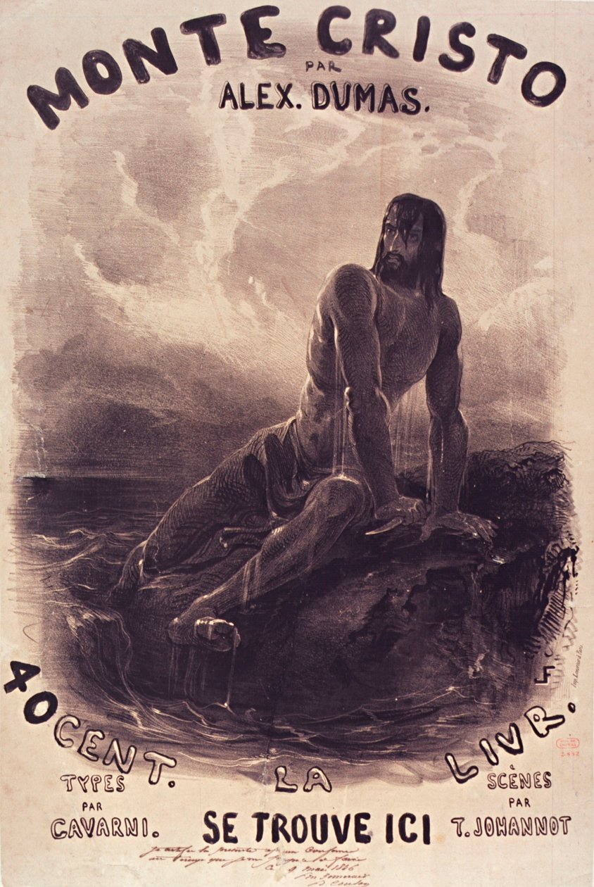 Louis Français-Dantès på sin klippa av Francois Louis Francais