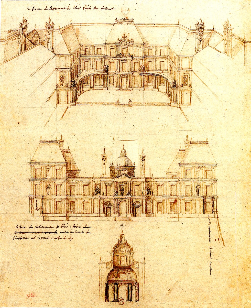François Mansart, projekt för Blois - Cosperec 1998 s. 160 av Francois Mansart