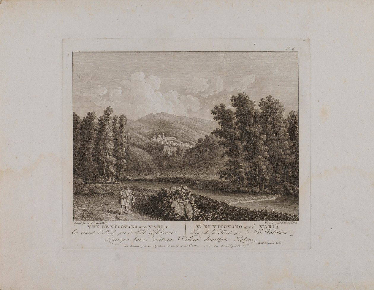 Vue de Vicovaro Anc. Varia (nr 1) av François Morel