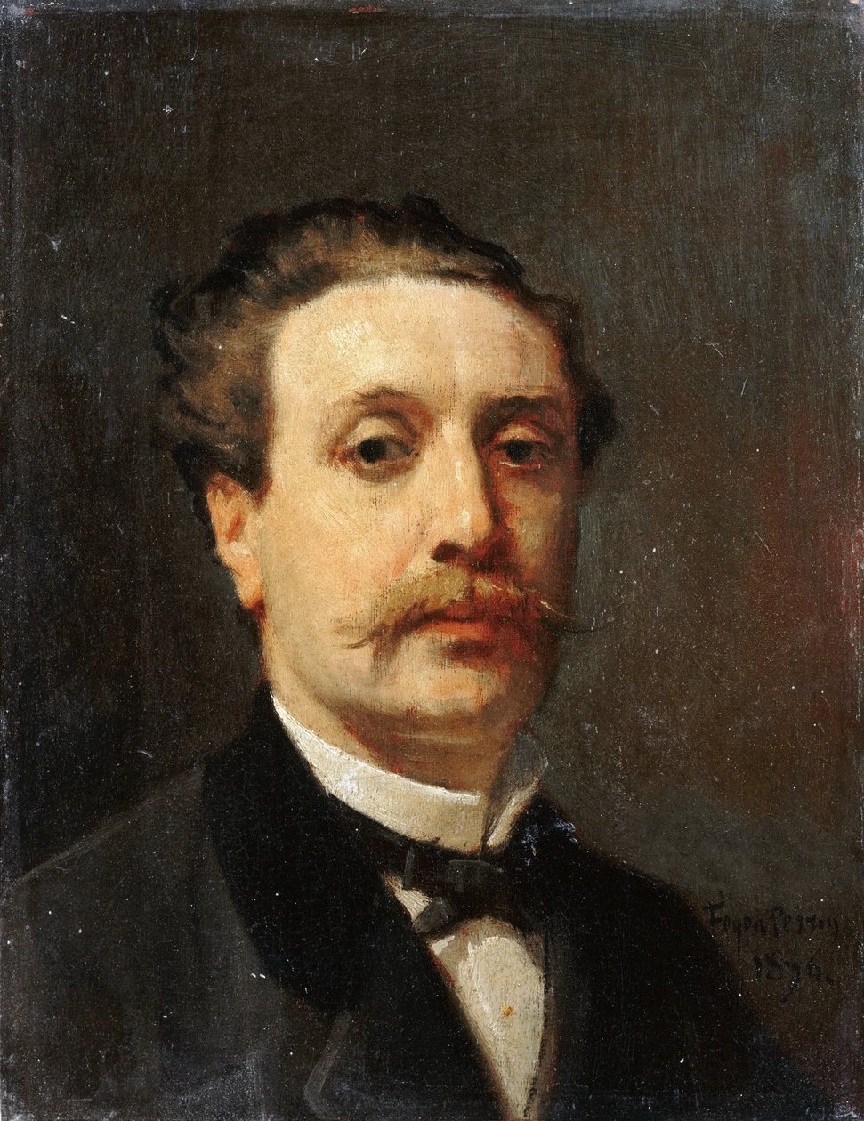 Porträtt av Guy de Maupassant av François Nicolas Auguste Feyen Perrin