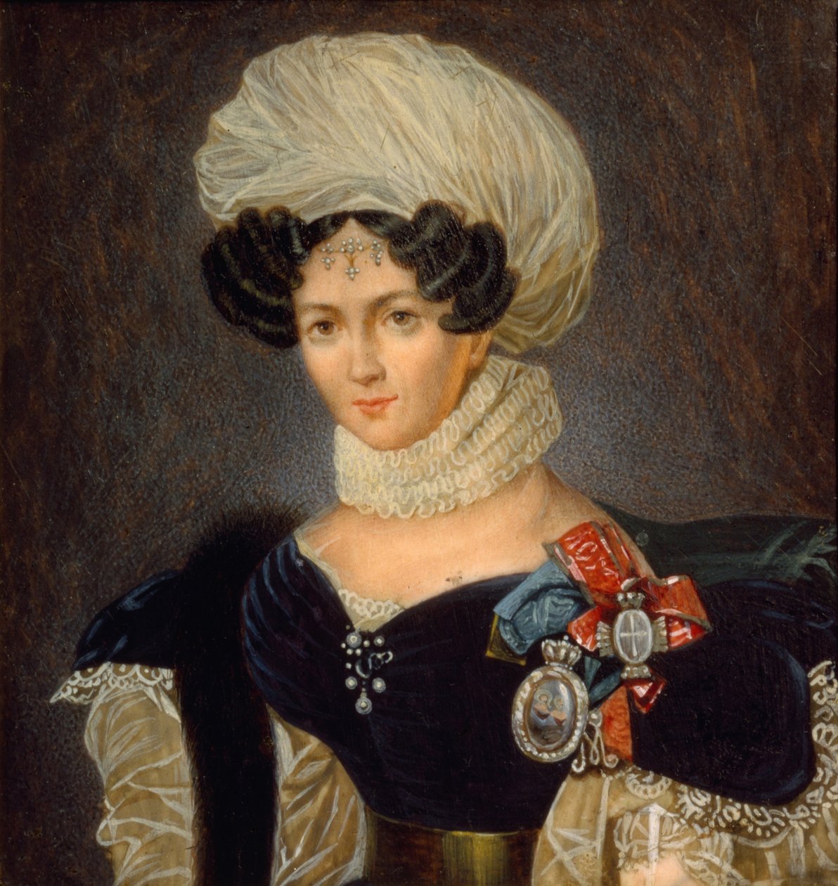 Porträtt av prinsessorna Tatyana Vasilievna Golitsyna 1783-1841, 1830-talet av François Nicolas Riss