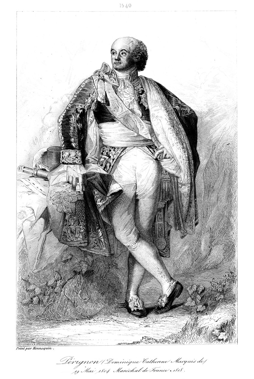 Dominique Catherine Perignon 1754-1818, Marquis de Grenade och marskalk av Frankrike, 1839. av François Pigeot
