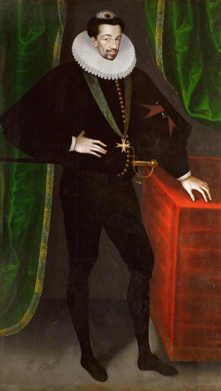 Porträtt av Henrik III av Frankrike, kung av Polen och storhertig av Litauen av François Quesnel