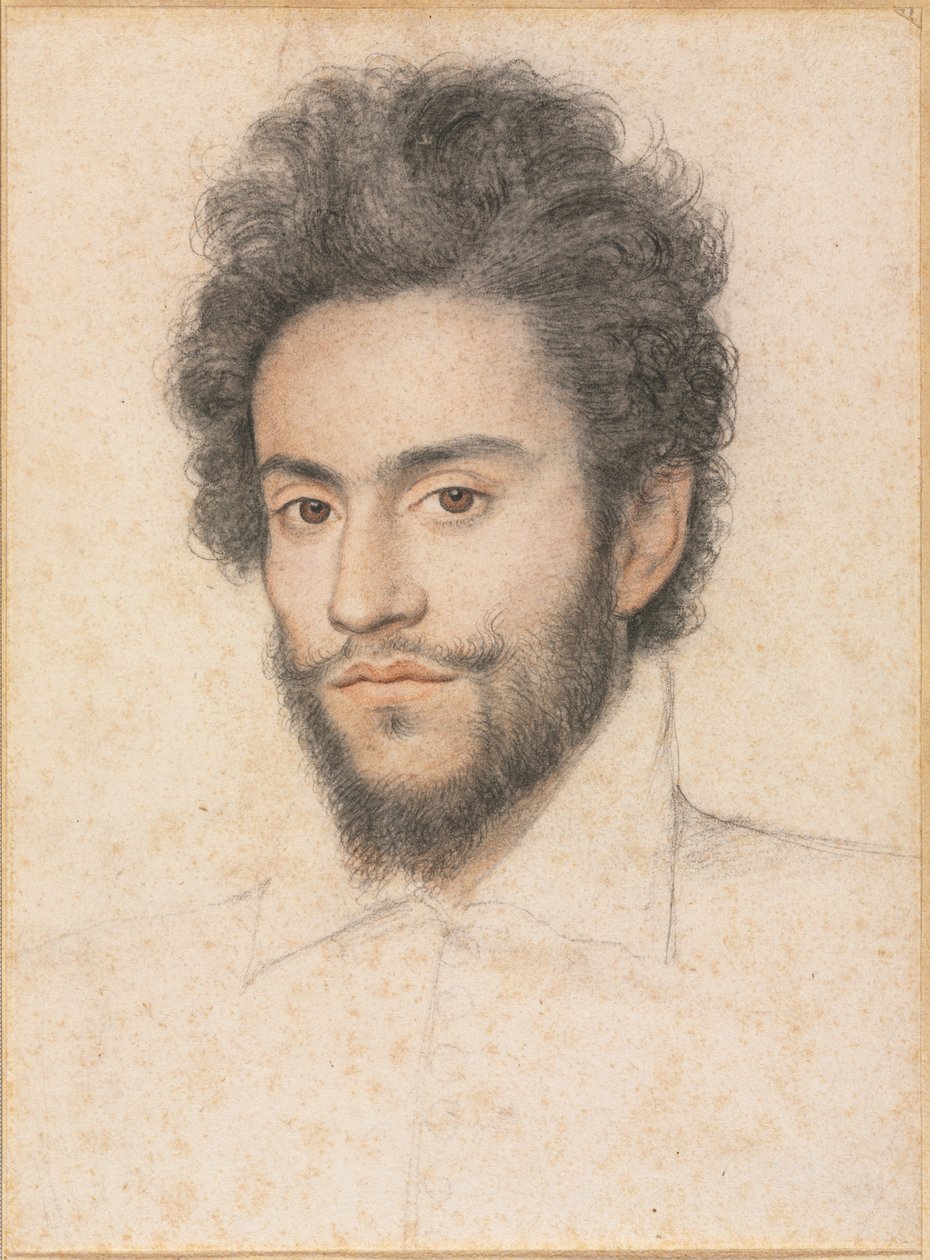 Ung man med skägg, 1600-talet. av François Quesnel