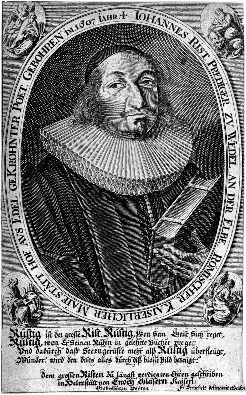 Porträtt av Johann von Rist av François Stuerhelt
