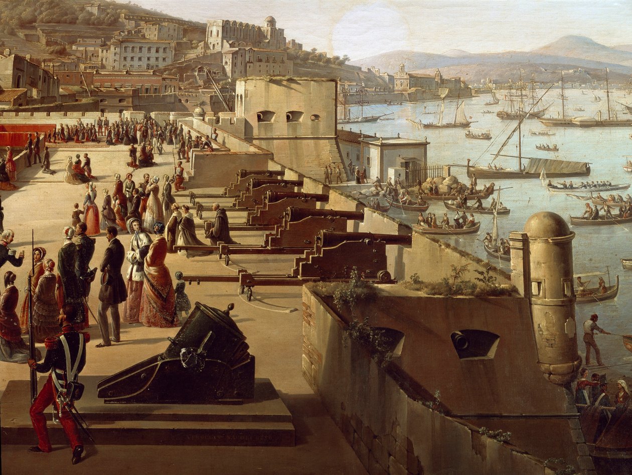 Vapnen i detaljfästningen. Målning av Frans Vervloet (1795-1872) Neapel, Museo Nazionale di San Martino av François Vervloet