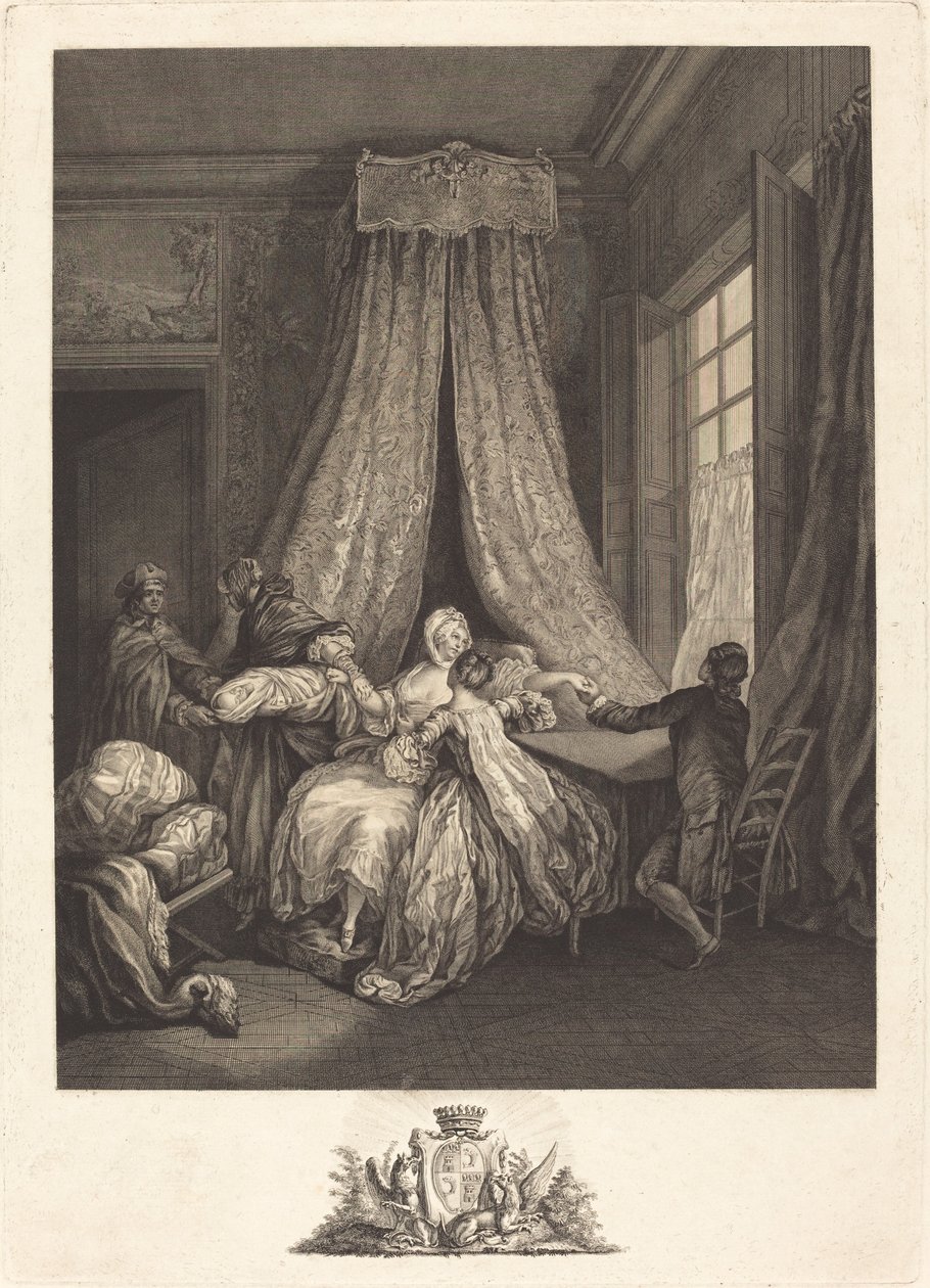 Frukten av hemlig kärlek av François Voyez after Pierre Antoine Baudouin