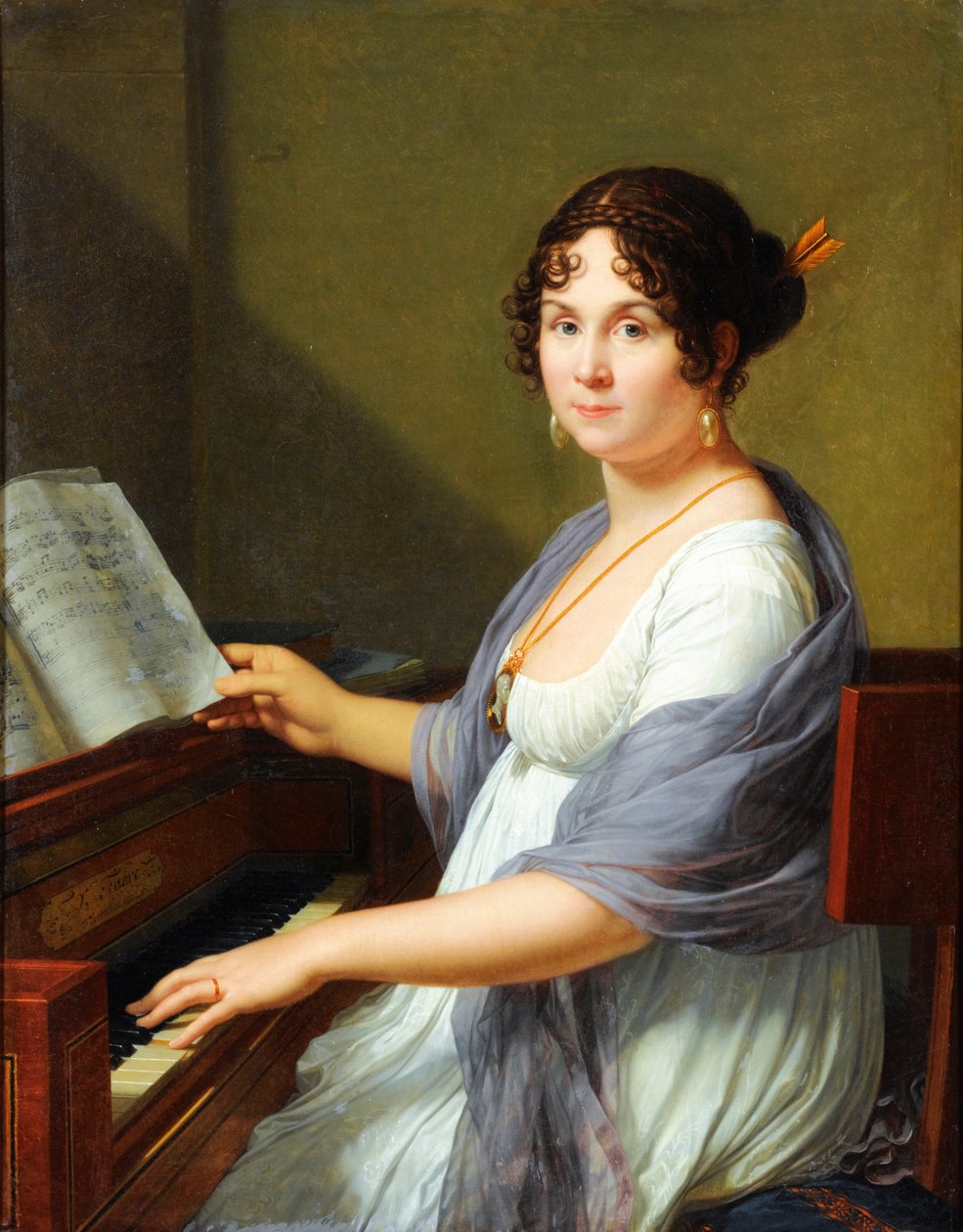 Porträtt av Geneviève Aimée Victoire Bertin av Francois Xavier Fabre