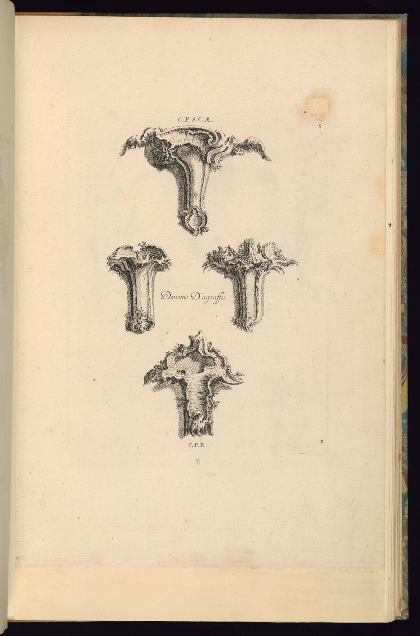 Häftningsdesigner av François de Cuvilliés the Elder