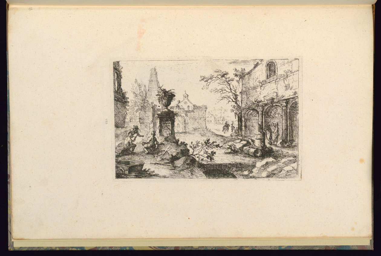 Design av ett landskap med ruiner av François de Cuvilliés the younger
