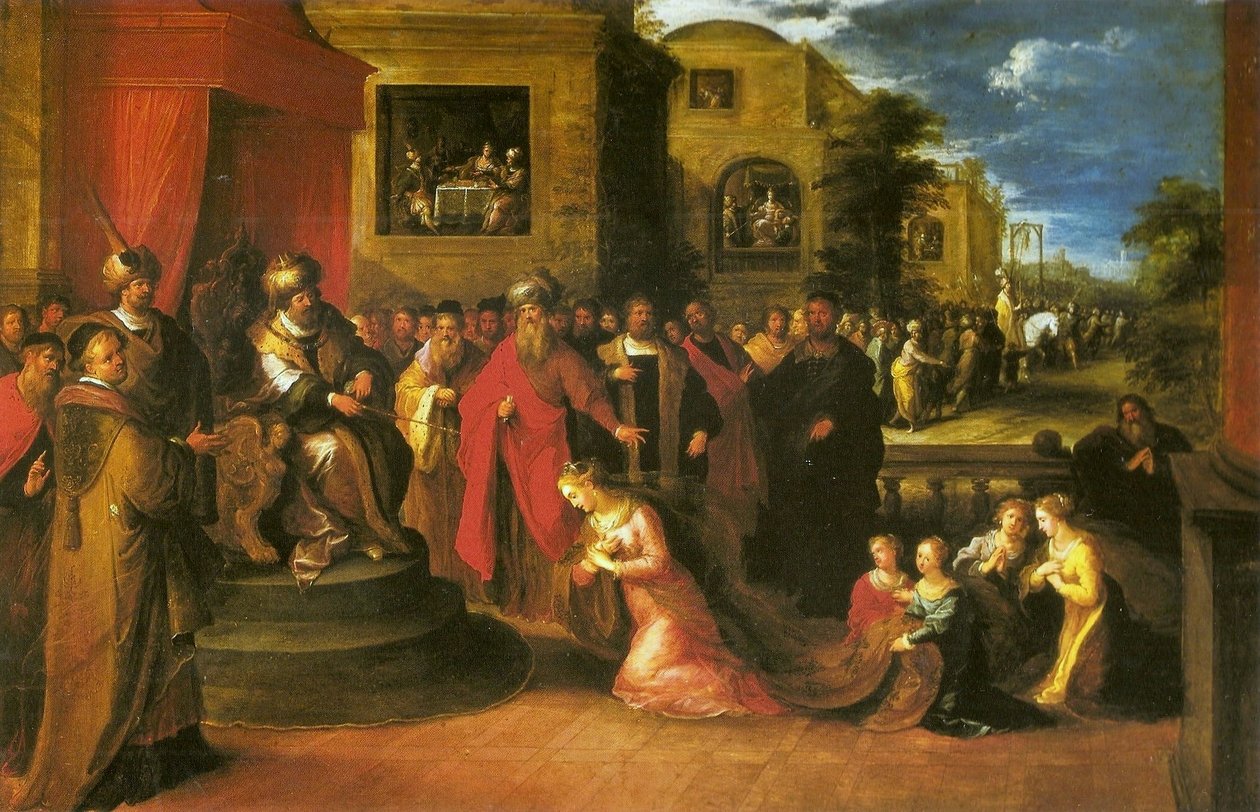 Esther before Ahasuerus av Frans Francken I